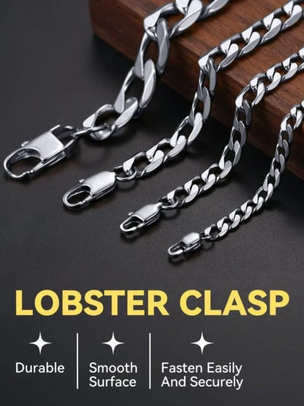 Stainless Steel Cuban Link Chain Necklace for Men - Stylish Jewelry Accessory